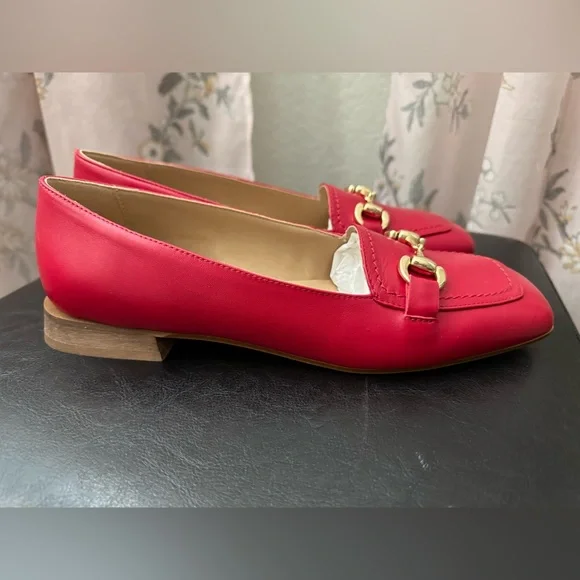 NWT LAMICA Gale Horsebit Loafers / Red Napa Leather / Size 39 - Picture 5 of 7